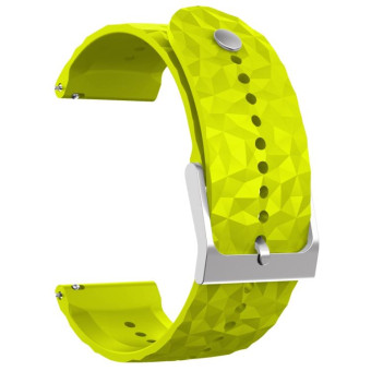 For Suunto 9 Rhombus Texture Silicone Watch Band(Grass Green)