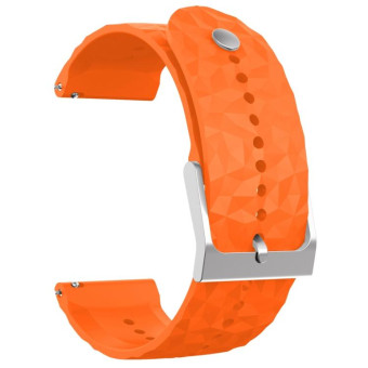 For Suunto 9 Rhombus Texture Silicone Watch Band(Orange)