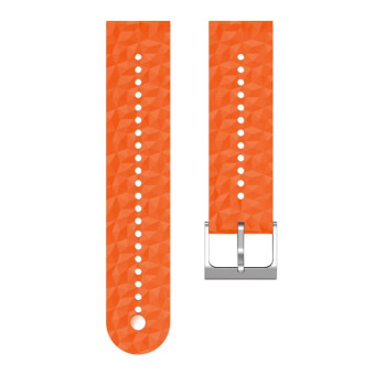 For Suunto 9 Rhombus Texture Silicone Watch Band(Orange)