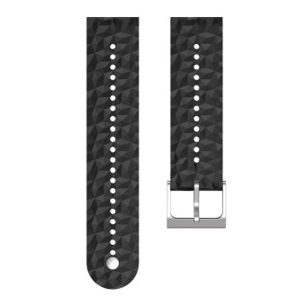 For Suunto 9 Rhombus Texture Silicone Watch Band(Black)