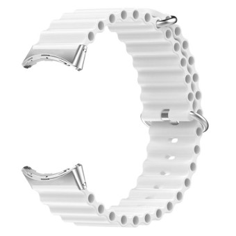 For Google Pixel Watch Ocean Silicone Watch Band(White)