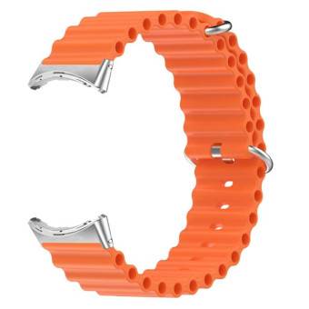For Google Pixel Watch Ocean Silicone Watch Band(Orange)
