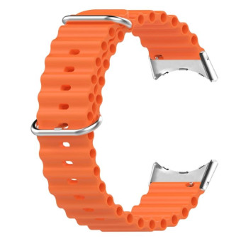 For Google Pixel Watch Ocean Silicone Watch Band(Orange)