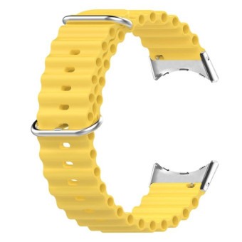 For Google Pixel Watch Ocean Silicone Watch Band(Yellow)
