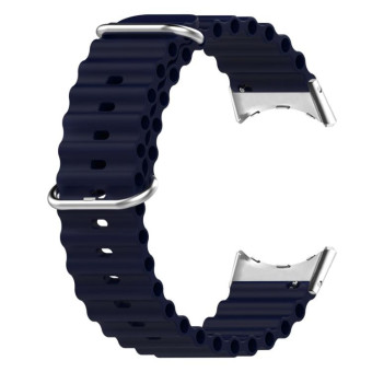For Google Pixel Watch Ocean Silicone Watch Band(Midnight Color)