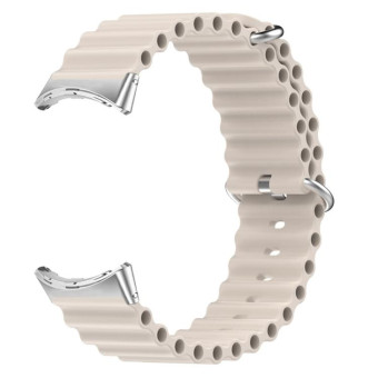 For Google Pixel Watch Ocean Silicone Watch Band(Starlight Color)