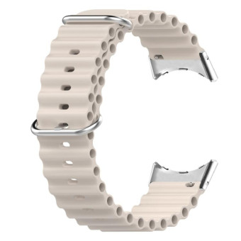 For Google Pixel Watch Ocean Silicone Watch Band(Starlight Color)