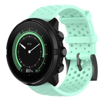 For Suunto 9 Breathable Silicone Watch Band, Exclude the Subject(Mint Green)