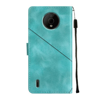 For Nokia C200 Skin-feel Embossed Leather Phone Case(Green)