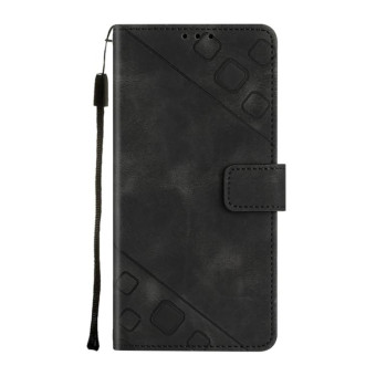 For Nokia G60 Skin-feel Embossed Leather Phone Case(Black)