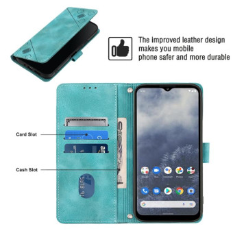 For Nokia G100 Skin-feel Embossed Leather Phone Case(Green)
