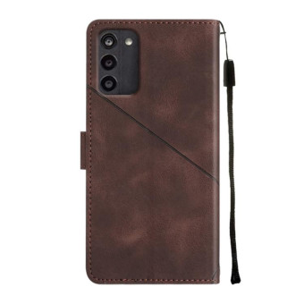 For Nokia G100 Skin-feel Embossed Leather Phone Case(Brown)