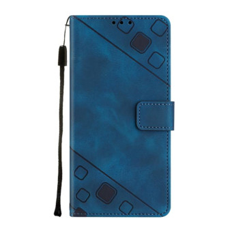 For Nokia X30 Skin-feel Embossed Leather Phone Case(Blue)