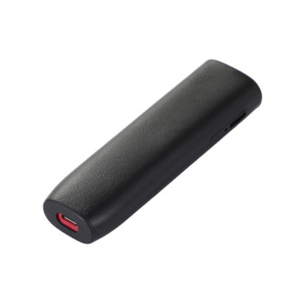 For IQOS ILUMA ONE Leather + TPU Electronic Cigarette Case with Lanyard(Black)