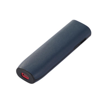 For IQOS ILUMA ONE Leather + TPU Electronic Cigarette Case with Lanyard(Blue)