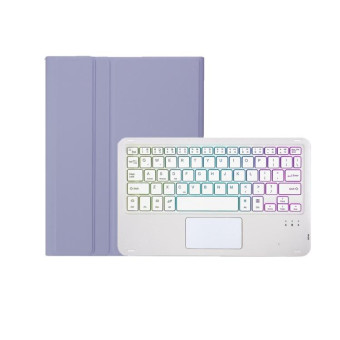For OPPO Pad 2 11.61 inch 2023 OP13-AS Lambskin Texture Ultra-thin Detachable Backlight Bluetooth Keyboard Leather Case with Touchpad(Purple)