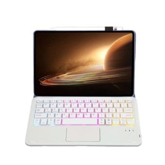 For OPPO Pad 2 11.61 inch 2023 OP13-AS Lambskin Texture Ultra-thin Detachable Backlight Bluetooth Keyboard Leather Case with Touchpad(Purple)