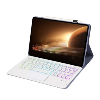 For OPPO Pad 2 11.61 inch 2023 OP13-AS Lambskin Texture Ultra-thin Detachable Backlight Bluetooth Keyboard Leather Case with Touchpad(Purple)