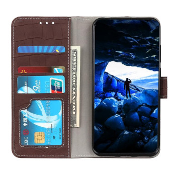 For Nokia XR21 Magnetic Crocodile Texture Horizontal Flip Leather Phone Case(Brown)