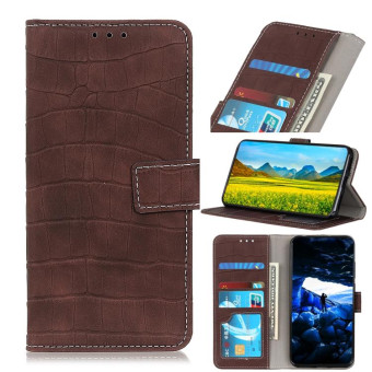 For Nokia XR21 Magnetic Crocodile Texture Horizontal Flip Leather Phone Case(Brown)