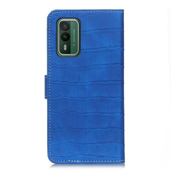 For Nokia XR21 Magnetic Crocodile Texture Horizontal Flip Leather Phone Case(Blue)