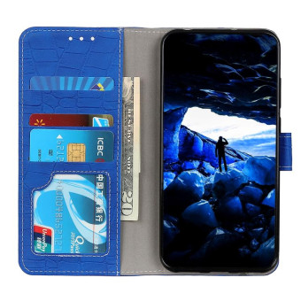 For Nokia XR21 Magnetic Crocodile Texture Horizontal Flip Leather Phone Case(Blue)
