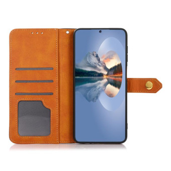 For Nokia C22 4G KHAZNEH Dual-color Cowhide Texture Flip Leather Phone Case(Brown)