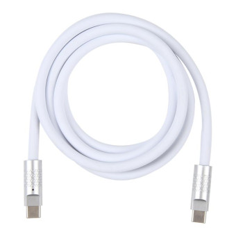 Mech Series 120W USB-C / Type-C to USB-C / Type-C Metal Plug Silicone Fast Charging Data Cable, Length: 1.2m(White)