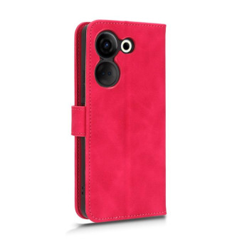 For TECNO Camon 20 Pro Skin Feel Magnetic Flip Leather Phone Case(Rose Red)