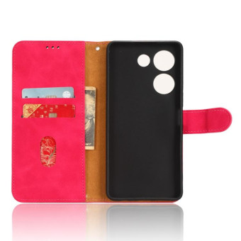 For TECNO Camon 20 Pro Skin Feel Magnetic Flip Leather Phone Case(Rose Red)