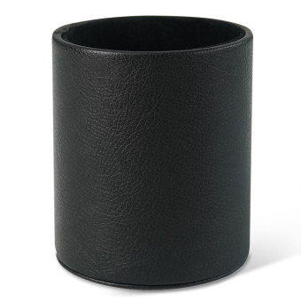 PU Leather Tool Storage Box Desktop Pen Holder(Black)