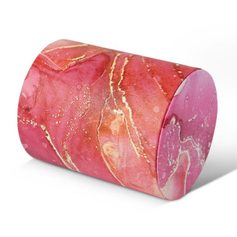 PU Leather Tool Storage Box Desktop Pen Holder(Red Marble)