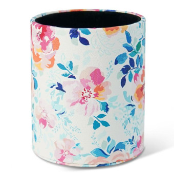 PU Leather Tool Storage Box Desktop Pen Holder(Blooming Rich)