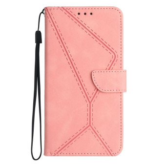 For ZTE Libero 5G II Stitching Embossed Leather Phone Case(Pink)