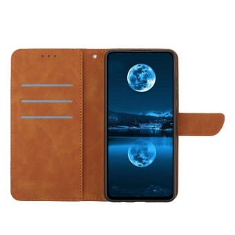 For ZTE Libero 5G II Stitching Embossed Leather Phone Case(Brown)
