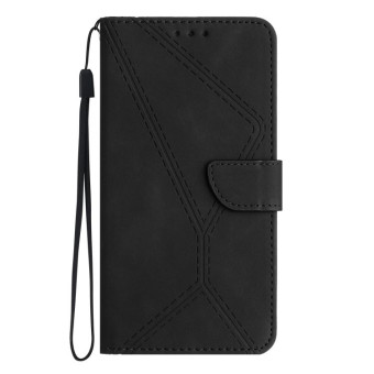 For ZTE Libero 5G II Stitching Embossed Leather Phone Case(Black)