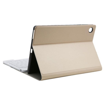 DY-M10P For Lenovo Smart Tab M10 HPD Plus TB-X606F 10.3 inch 2 in 1 Removable Magnetic ABS Bluetooth Keyboard + Protective Leather Tablet Case with Stand & Sleep / Wake-up & Pen Holder(Gold)