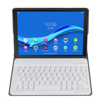 DY-M10P For Lenovo Smart Tab M10 HPD Plus TB-X606F 10.3 inch 2 in 1 Removable Magnetic ABS Bluetooth Keyboard + Protective Leather Tablet Case with Stand & Sleep / Wake-up & Pen Holder(Rose Gold)