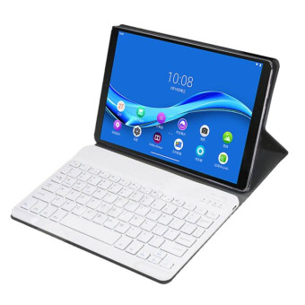 DY-M10P For Lenovo Smart Tab M10 HPD Plus TB-X606F 10.3 inch 2 in 1 Removable Magnetic ABS Bluetooth Keyboard + Protective Leather Tablet Case with Stand & Sleep / Wake-up & Pen Holder(Rose Gold)