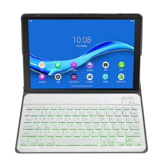 DY-M10P For Lenovo Smart Tab M10 HPD Plus TB-X606F 10.3 inch 2 in 1 Removable Magnetic ABS Bluetooth Keyboard + Protective Leather Tablet Case with Stand & Sleep / Wake-up & Pen Holder(Rose Gold)