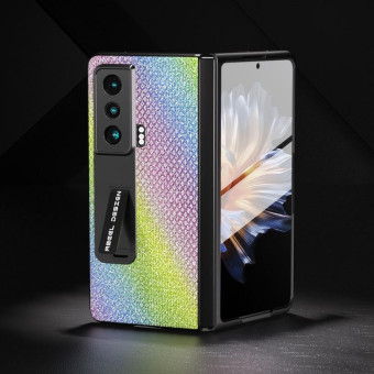 For Honor Magic Vs ABEEL Integrated Diamond Series Phone Case with Holder(Rainbow)