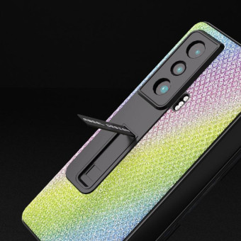 For Honor Magic Vs ABEEL Integrated Diamond Series Phone Case with Holder(Rainbow)