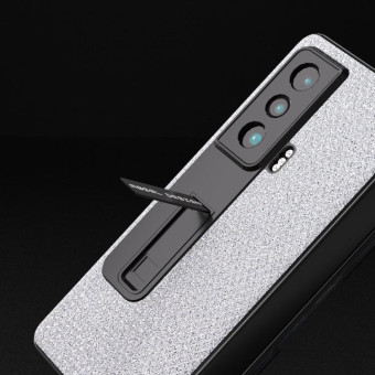 For Honor Magic Vs ABEEL Integrated Diamond Series Phone Case with Holder(Silver)