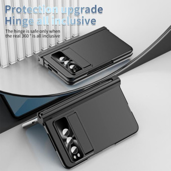 For Google Pixel Fold Integrated Electroplating PC Folding Phone Case(Black)