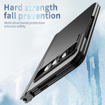 For Google Pixel Fold Integrated Electroplating PC Folding Phone Case(Black)