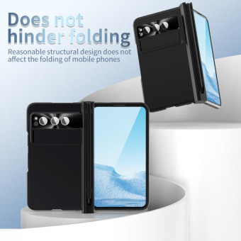 For Google Pixel Fold Integrated Electroplating PC Folding Phone Case(Black)