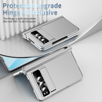 For Google Pixel Fold Integrated Electroplating PC Folding Phone Case(Silver)