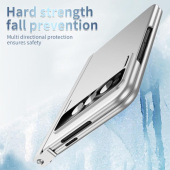 For Google Pixel Fold Integrated Electroplating PC Folding Phone Case(Silver)