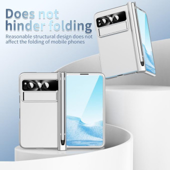 For Google Pixel Fold Integrated Electroplating PC Folding Phone Case(Silver)