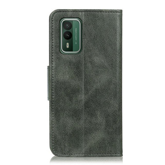 For Nokia XR21 Mirren Crazy Horse Texture Horizontal Flip Leather Phone Case(Dark Green)